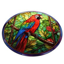 Stained Glass Window Cling Anti Collision Bird Warning Stickers Colorful PVC Static Decals For Living Room