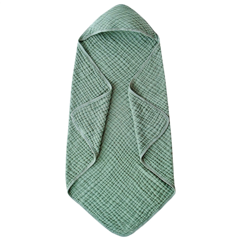 Hooded Towels For Baby 35 X 35 Inch Cotton Quickdrying Unisex For 03 Years Dark Green