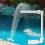White Waterfall Fountain Pool Sprayer Wide Application Easy 3