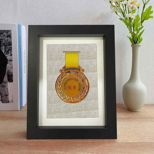 Precious Memory Keepsake Box, Ideal Gift For Achievers With Versatile Size Options And Elegant Wood Frame Style, Multi Use Medal Display Shadow Box Fo 1