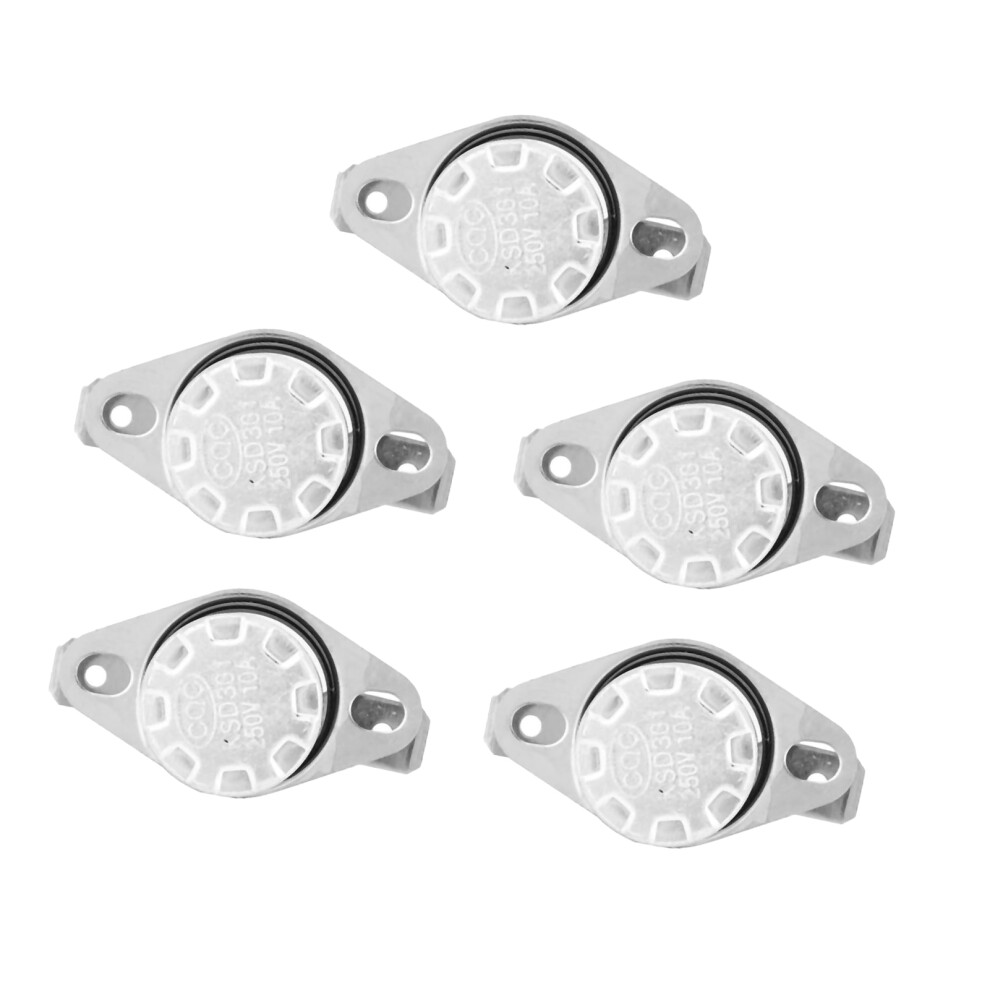 5-Pack Ksd301 Thermostat Switch 250V 10A 50-150, 6.3Mm Connector 4681364084064