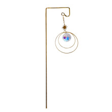 Elegante harmonieuze kristallen metalen windgongstandaard,