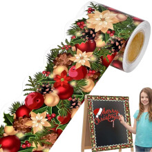 Christmas Border Trim Adhesive Border Stickers For Holiday Decorations Winter Festival Craft Decals For School Decor