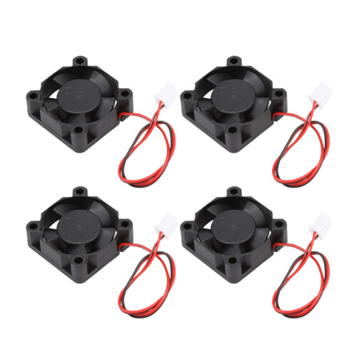 24V 30x30x10mm schwarzer Mini-Lüfter 2,35 CFM 4 Stück 1