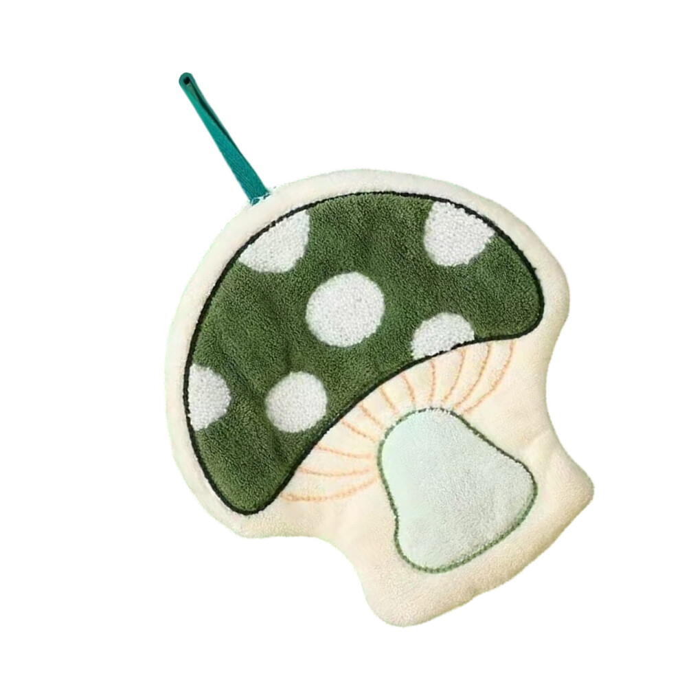 High Absorbency Mushroom Hand Towel Quick Dry for-Green