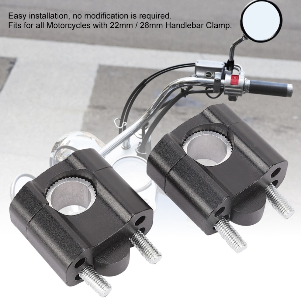 Adjustable Aluminum Alloy Motorcycle Handlebar Riser For 22Mm/28Mm Clamps 3181364088600