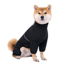 Protective Dog Raincoats With Reflective Designs And-Black 3XL