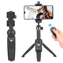 Tragbarer, ausziehbarer Handheld-Selfie-Stick mit Stativ und Bluetooth-Fernbedienung, 100 cm