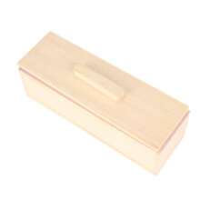 2,2 kg Handgemachte Seifenform aus Silikon mit Holzgehäuse, 28,5 x 9,5 cm