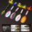 Bait Set 5 Boxed Composite Sequins Rotating Sequins Metal HandCranked Copper Column Three Hook 6.5g7cm 3