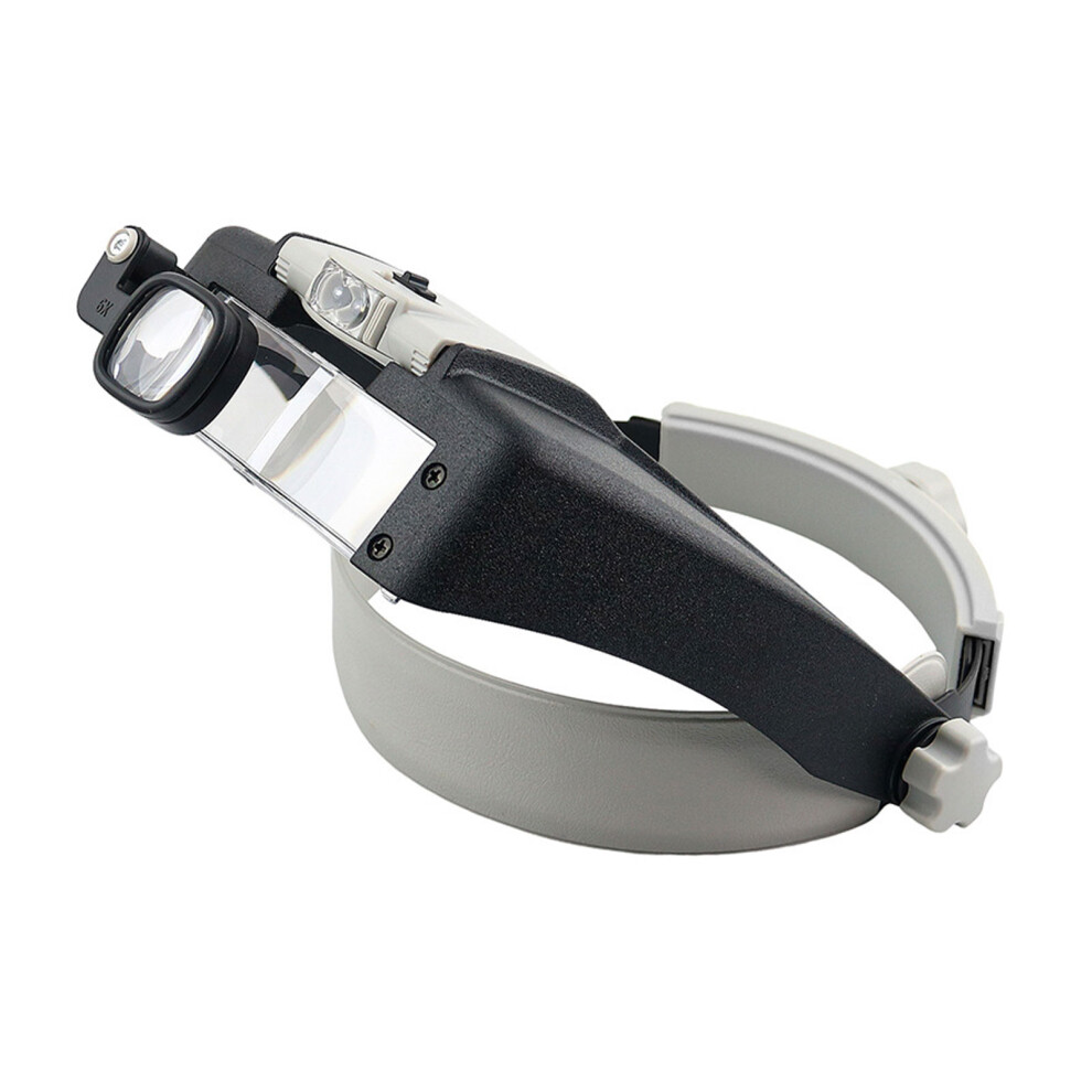LED Head Magnifier Glasses With 5X 3X 5X 9X Magnification ABS Lighted