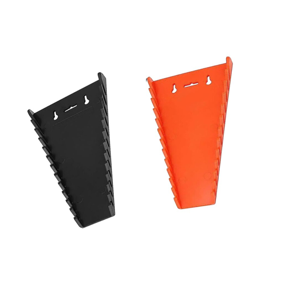 Spanner Organizer 2Piece Set, Plastic Wrench Organizer For Easy Wrench Storage, Black And Orange 9067246066512