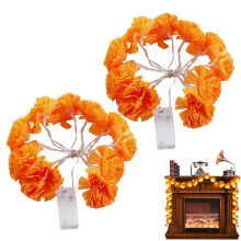 LED Marigold Garland Artificial Marigold Flowers Battery Operated Diwali Decorations For Home 300 Cm Halloween Decor