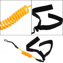 Orange geknüpfte Surf-Leash für Paddle Boards – 112 cm, langlebiges PU-Material