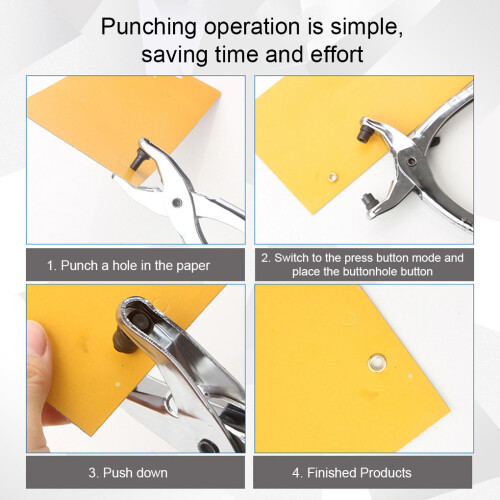 Silver Multipurpose Hole Punch Rivet Pliers - Easy To And Compact 2