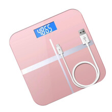 Intelligent Fat Scale USB Rechargeable Smart Digital Weight Scale Rose Gold Design For Body Measurement Home Use