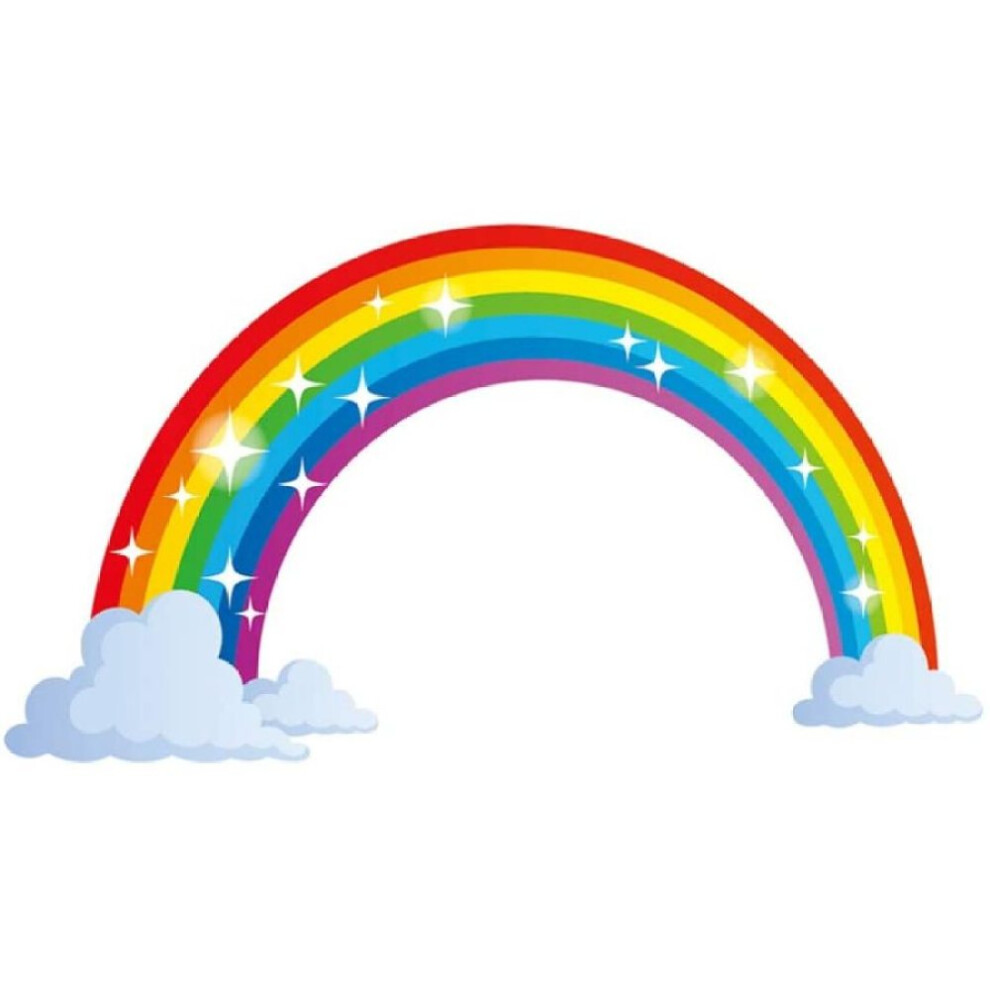 Magical Rainbow Wall Decals, 40 X 60Cm Sheets, Removable Peel And Stick Art For Girls Bedroom, Nursery, Playroom Or Classroom, Smooth Surface Adhesive