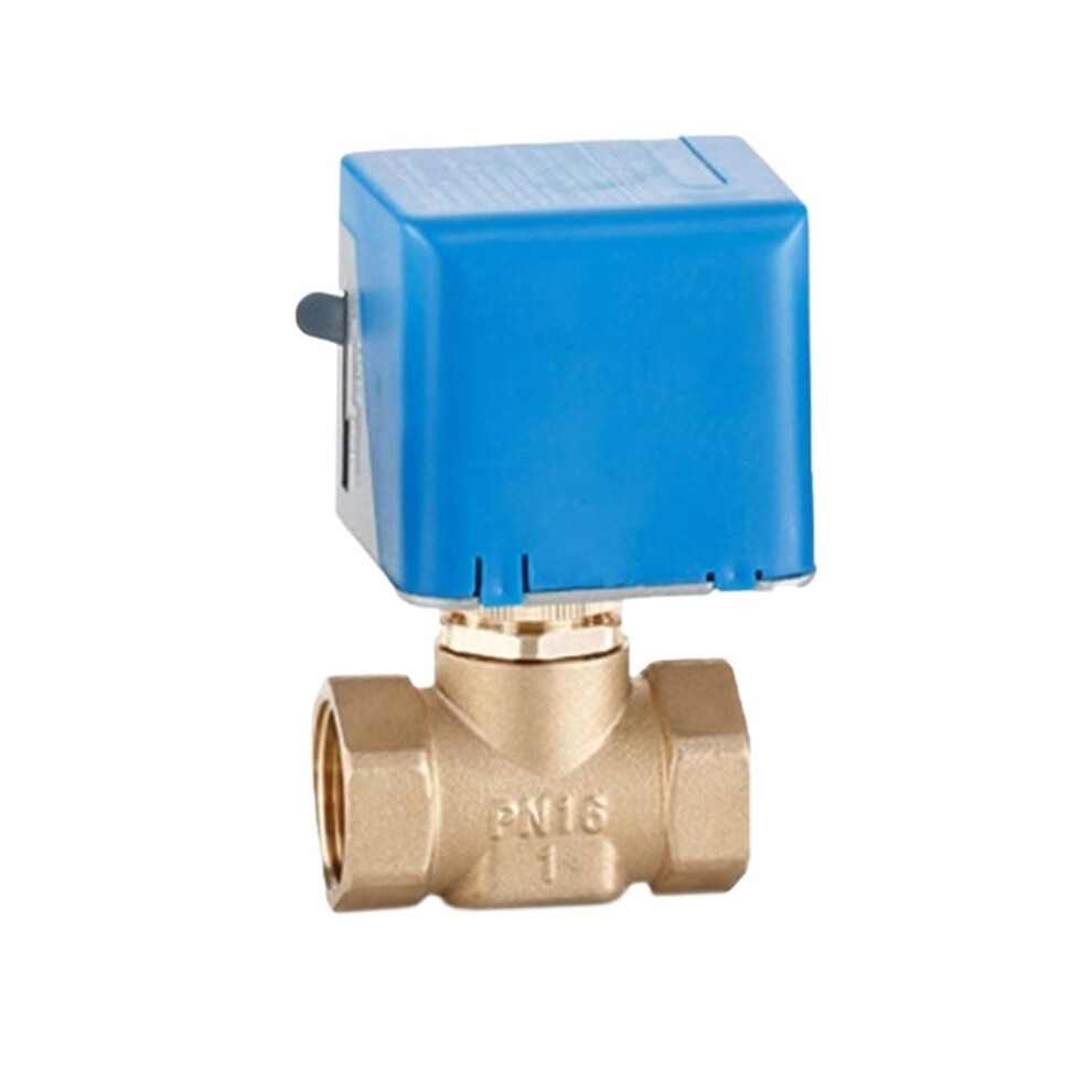 1' Motorized Electric Brass Globe Valves, 2Wire Ac220v, Twoway Stop Shutoff Valve, 1Inch, 220Vac 9323874210629