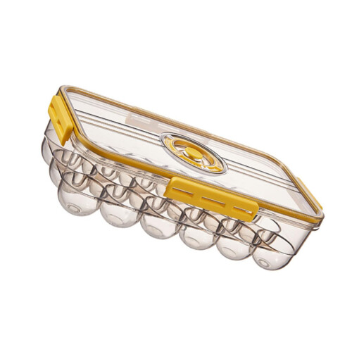 Egg Box Egg Carton Storage Case, Stackable Kitchen Crate Holder, Clear Plastic Egg Organizer