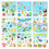 Easy Peel Off Summer Window Clings, Reusable Smooth Surface Application, Double-Sided Printed Summer Decorations for DIY Layouts 1