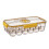 Egg Holder 18Compartment Yellow Timekeeping Waterproof Household Egg Storage Box With Bracket For Refrigerator Use 1
