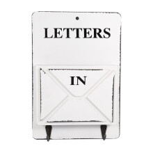Organizador decorativo para hall de entrada, quarto, sala de estar, varanda, loja, café ou bar; Pasta para cartas em estilo casa de campo;