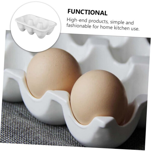 6grids Ceramic Egg Tray Shockproof Fridge Storage Organizer 6Grid Egg Holder For Kitchen 2