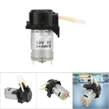 D-2 2*4mm DC 12V Peristaltik-Pumpe für Laboreinsatz (Schwarz)