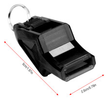 Schiedsrichterpfeife ABS 130 dB 5x2x2,5 cm Schwarz 1 Stück