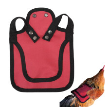 Chicken Saddle Poultry Saver Jacket Poultry Vest Jacket Adjustable Straps Protector Clothing Red For Pet Chickens