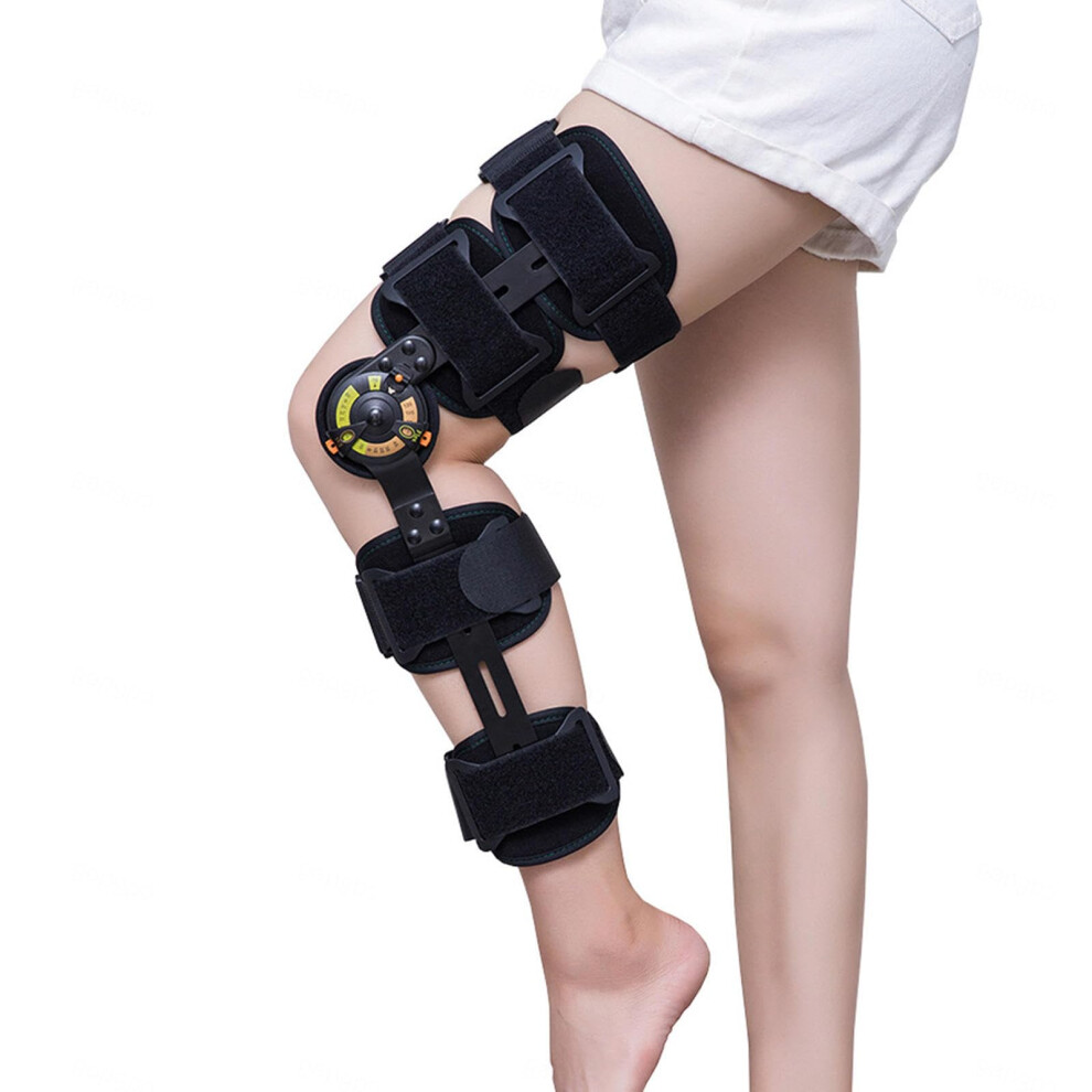 Hinged ROM Knee Brace For ACL MCL PCL Adjustable Immobilizer Stabilizers Arthritis And Meniscus Tear Pain Relief