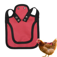 Chicken Aprons for Hens Hen Vest Compatible Poultry Vest Jacket With Adjustable Straps Red