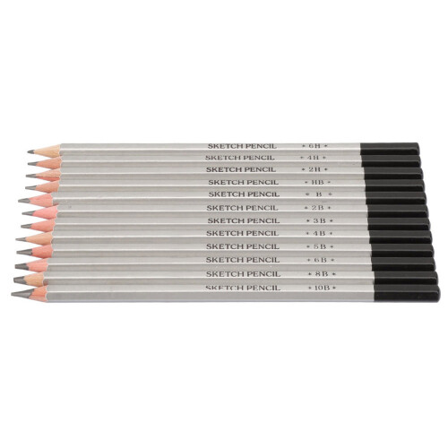 12PCS Wooden Handle Graphite Pencils for Sketching and Drawing 2