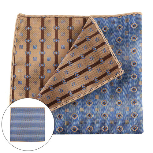 Elegant Square Handkerchief Florals Pattern Pocket-style 1
