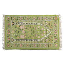 Islamic Prayer Mat Muslims Prayings Rugs for Women-tender green