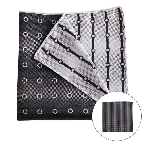 Elegant Square Handkerchief with Jacquards Pattern Pocket-FJ007