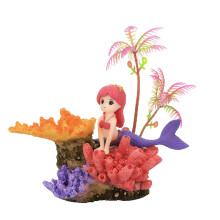 Aquariums Blond Girl Landscape Hideouts Coral Plastic-12