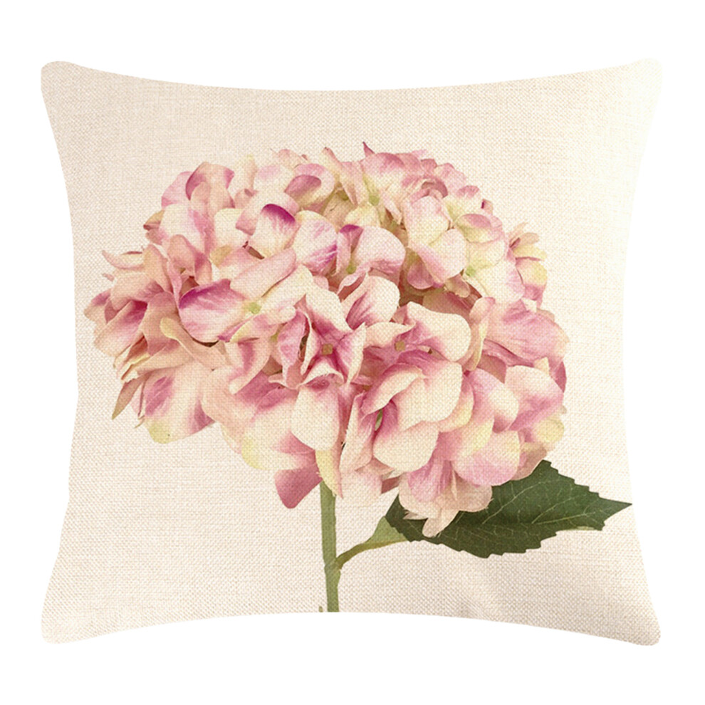 Elegant Print Hydrangea Throw Pillow Cover Pillow Cover-8