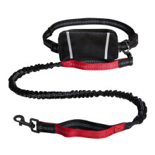 Reflective Sports Waist Pack with Dog Leash-Cinnabar red suit