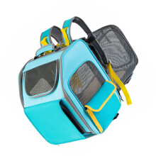 Extendible Pet Carriers Bag Cats Backpack Traveling Large-Blue