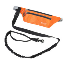 Multifunctional Sports Waist Pack with Dog Leash-orange color