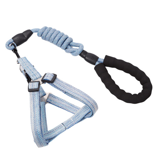 Dog Leash Comfortable Dog Vest Leash for Small-Blue M size