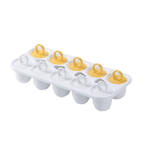 10 Cavity Ice Cream Molds with Ring Stick Handle Reusable Ice-1