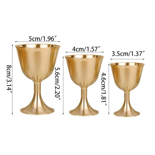 Wine Glass Classical Copper Goblet Household Dining Bar-   M 2