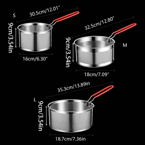 High Temperature Resistant Deep Fry Basket for Cooking-M 1