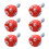 Set of 6 Ceramic Pufferfish Chopstick Rest Ceramic-Orange 1