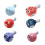 Set of 6 Ceramic Pufferfish Chopstick Rest Ceramic-Orange 2