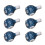 6 Pieces Cute Pufferfish Shaped Ceramic Chopstick Rests-Gray 1