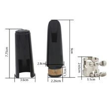 High-Quality Plastic Clarinet Mouthpiece Set - Cover & Clamp 55mm Durably Made