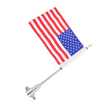 Motorcycle Flagpole Holder Handlebar Mount WeatherResistant Decorative Flagpole For Rear Rack Installation